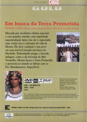 Dvd Em Busca Da Terra Prometida - Original & Lacrado