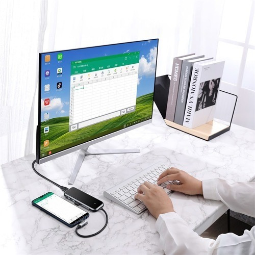 Hub Usb Tipo C Pd Adaptador Lector Sd Tf Usb3.0 4k Hdmi