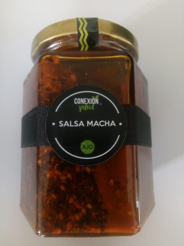 Salsa Macha Gourmet Con Aceite De Aguacate Y Ajo 1 X 250 Grs