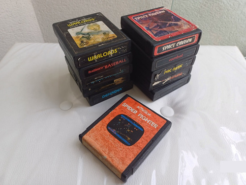 Lote De 11 Cartuchos Atari 2600, Space Invaders, Pac-man (Usado)