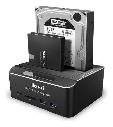 Base De Disco Duro Sata A Usb 3.0 De Doble Bahía Para 2.5 /3