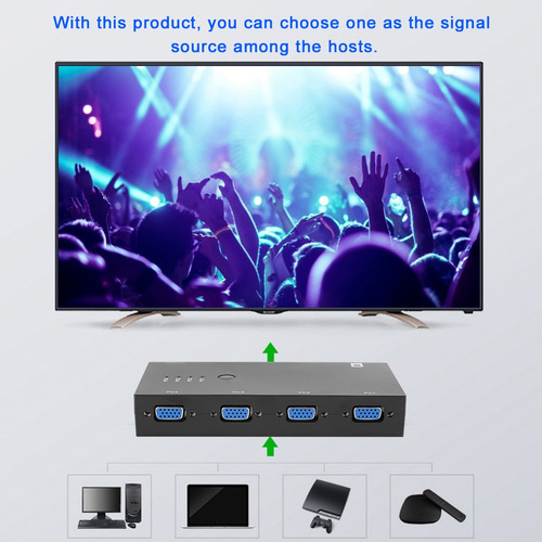 Convertidor De Video Vga 4 En 1 Adaptador De Ancho De Banda