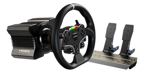 Volante Es Con Base R5+pedales+adaptador Multiconsola - Moza