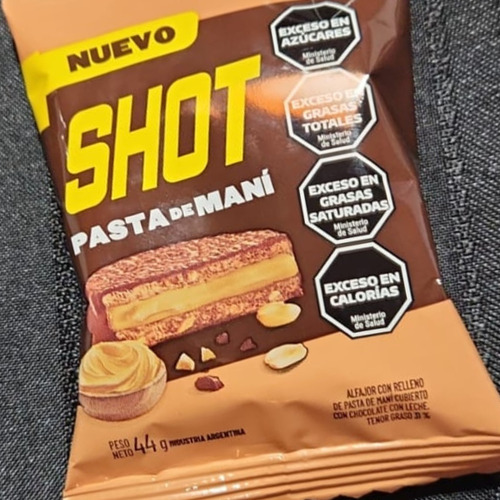 Alfajor Shot Chocolate Con Pasta De Maní Caja 54 Unidades