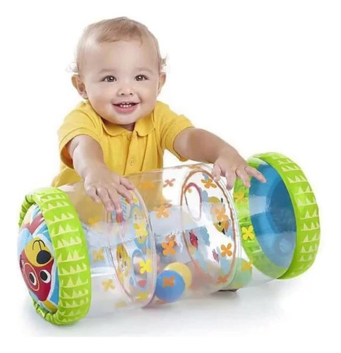 Rodillo Inflable Para Bebés De Juguete Con Bolas Y Campanas