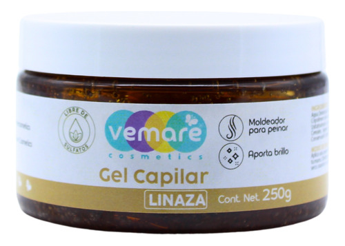 Gel Natural Capilar Con Extracto De Linaza Vemare 250g