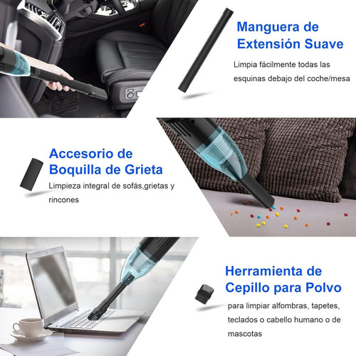 Mini Aspirador De Mano Inalámbrico Portátil Fuerte Succión