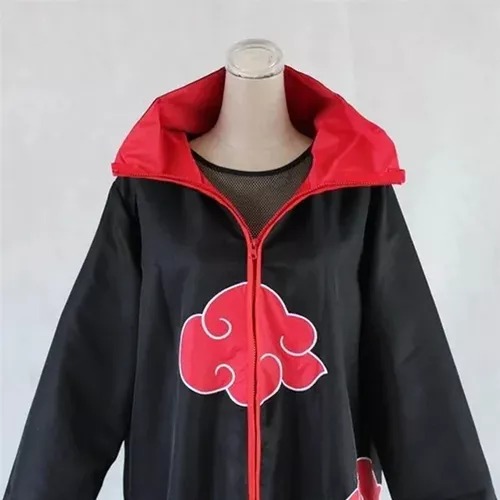 naruto akatsuki coat mais veludo pano nuvem vermelha dos hom - OtakuStore