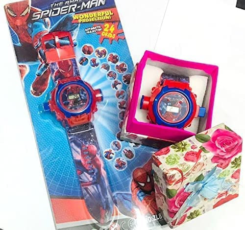 Genx Spiderman Image Projector Reloj De Pulsera Para Niños |