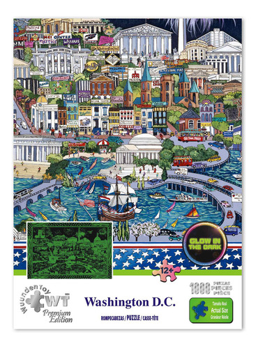 Rompecabezas Wuundentoy Premium Edition Washington D.c. De 1000 Piezas