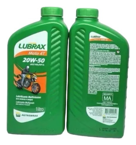 Óleo Lubrax 20w-50 4t Moto 1l - Kit Com 2 Unidades