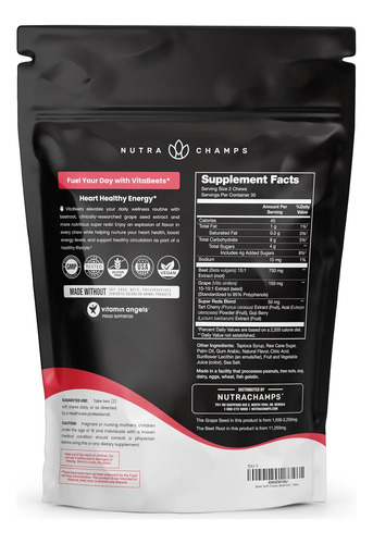 Masticables De Betabel Remolacha Extracto Raíz 60 Pzas
