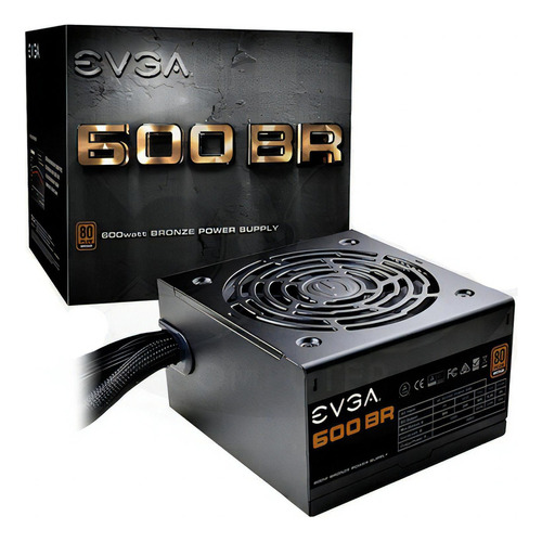 Fuente De Poder Pc 600w Gamer Evga 80 P Bronze 100-br-0600-k1