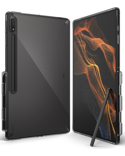 Funda Para Samsung Galaxy Tab S8 Ultra Ringke Fusion Color Smoke Black (transparente Con Borde Humo)