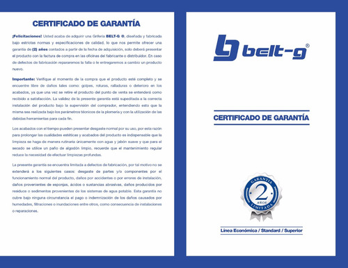 Desague Para Fregadero Acero Inoxidable Belt-g Gri-0041