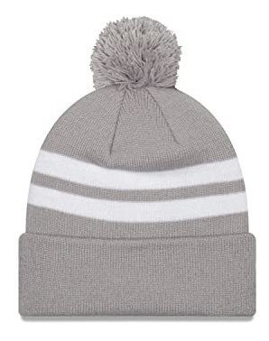 Gorro De Invierno New Era Blank Pom Stripe Knit, Gris, Talla