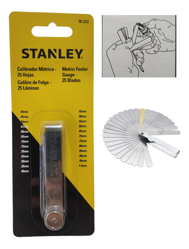 Calibrador De Lámina 25 Hojas De 0,4 A 1mm Stanley 