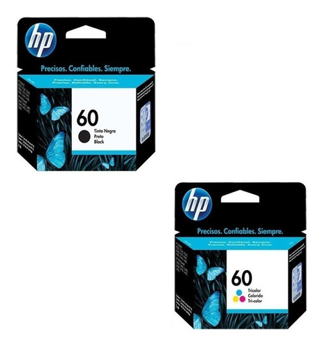 Kit De Cartuchos De Tinta Hp 60 Original Negro Y Tricolor