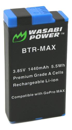 Power Reemplazo Para Gopro Max Battery Acbat-001