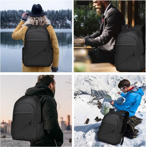 Mochila De Computadora Portátil Antirrobo E Impermeable 20l De 15,6 Pulgadas Negra