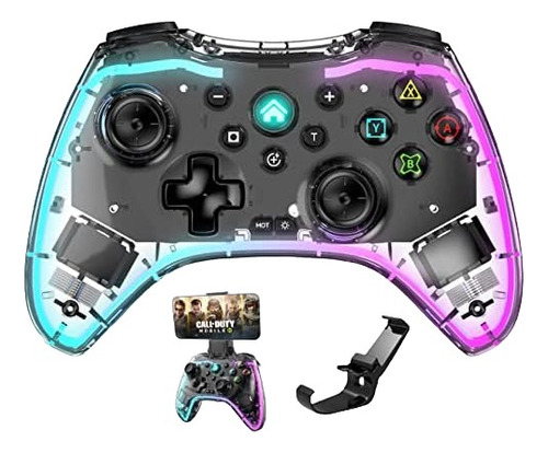 Control Gamepad Transparent Compatible Androidios Switch Pc