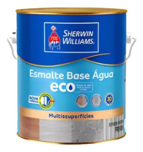 Esmalte Base Água Eco Brilhante 3,6l - Sherwin-williams Cor Platina