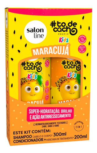 Salon Line Kids To De Cacho Maracuya Shampoo + Enjuague 3c
