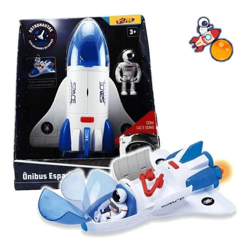Imagem 7 de 8 de Ônibus Espacial Astronautas Luz E Som Com Boneco Fun F00248