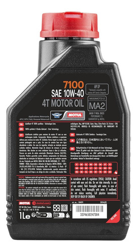 Combo Óleo 7100 Motul 10w40 4l + Filtro Gl 1800 2018
