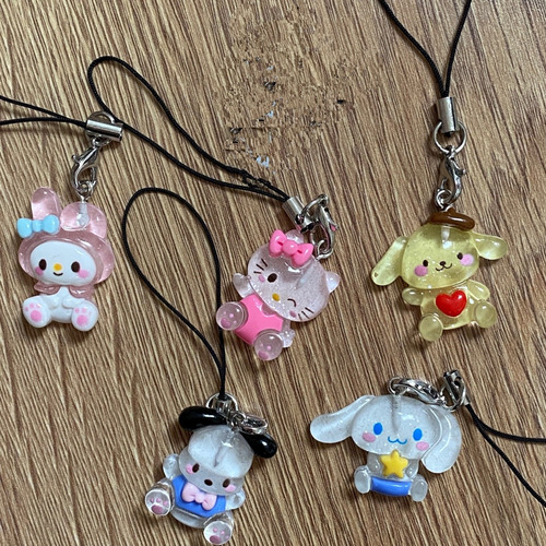 10 Pz Sanrio Strap Colgante Para Teléfono Llavero Kuromi 