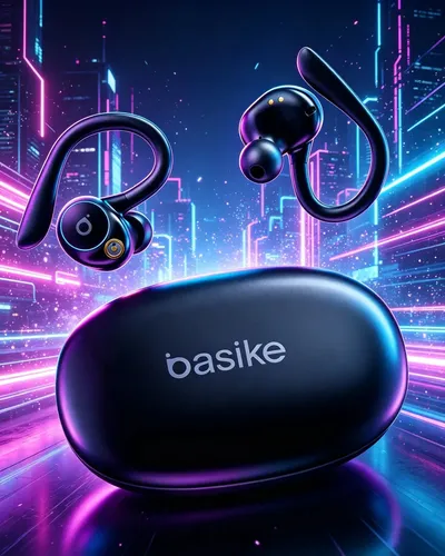 Fone Basike TWS Bluetooth 5.4 Clip com ENC
