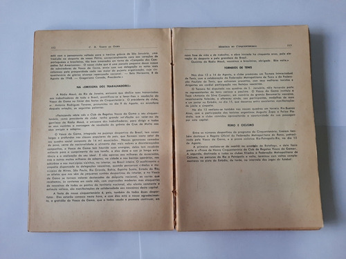 Livro Memória Do Cinquentenário 1898 1948 Vasco Da Gama Raro (Usado)