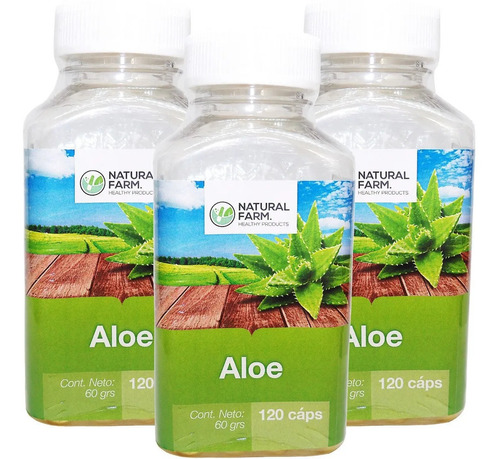 Aloe Vera Nf 3 Frascos 360 Capsulas 3x120 Caps