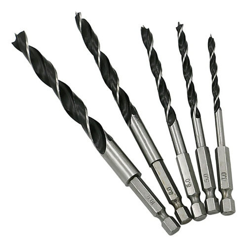 Broca Hexagonal Hss De 4/5/6/8/10 Mm, 5 Piezas
