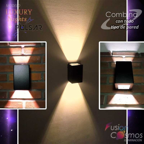 Imagen 2 de 10 de Aplique Difusor Diseño Bidireccional Pared Exterior Pack X11
