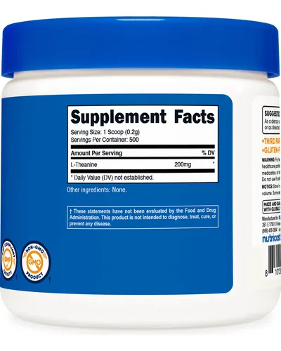 Supplement Nutricost L-theanine Powder 100g Gluten Free & No