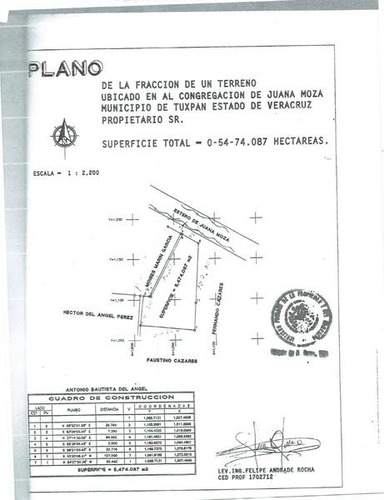 Venta Finca Terreno 5000 M² En Juana Moza Tuxpan Veracruz