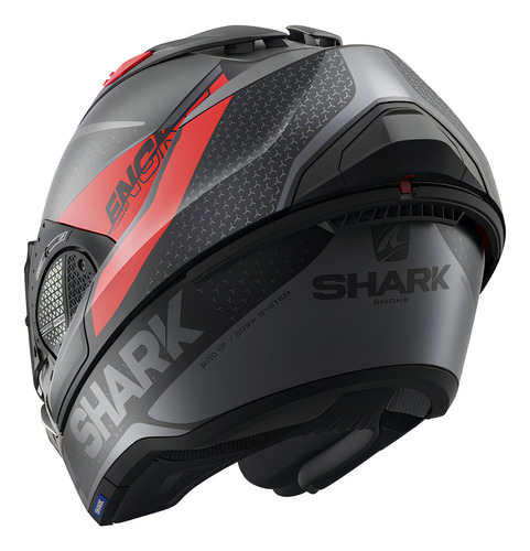 Casco Shark Abatible Evo Gt Encke Negro/ Rojo 100% Francés Tamaño del casco S (55-56 cm)