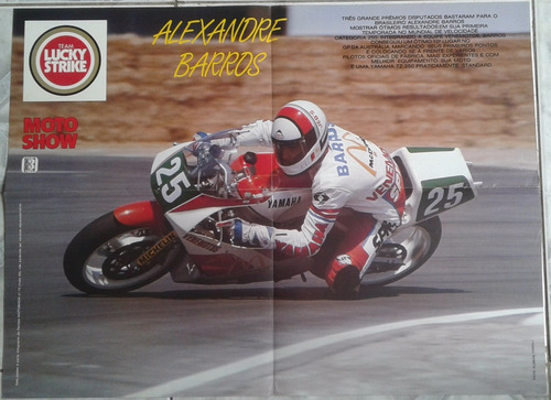 Raríssimo Poster Da Revista Moto Show Nº75 Alexandre Barros