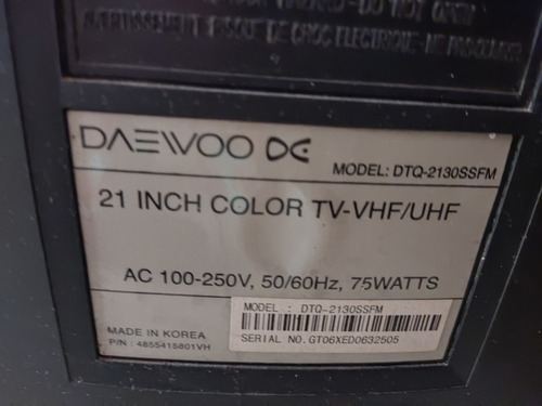 Imagen 2 de 2 de Tv Convencional Daewoo 21