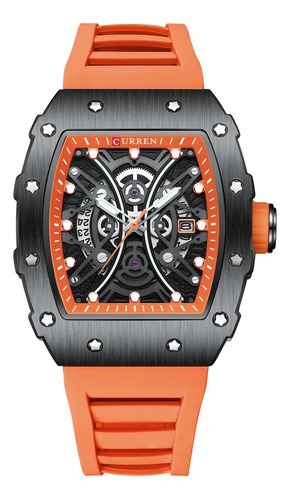 Reloj Curren 8438 Diseño Deportivo Con Pulsera De Silicona 