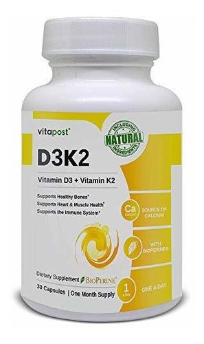 | D3k2 Combine Los Poderes De La Vitamina D3 Y La Vitamina