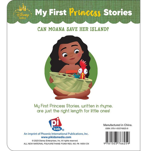 Libro Disney My First Princess Stories - Moana - Pi Kids