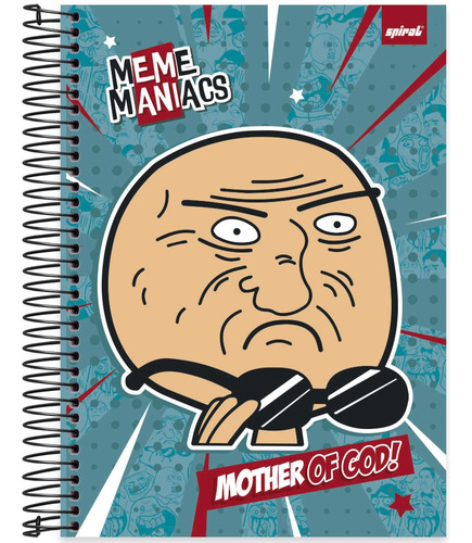Caderno Universitário Capa Dura 10x1 160 Meme Maniacs