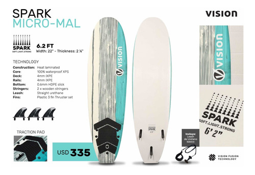 Imagen 1 de 1 de Tablón , Softboards Surf
