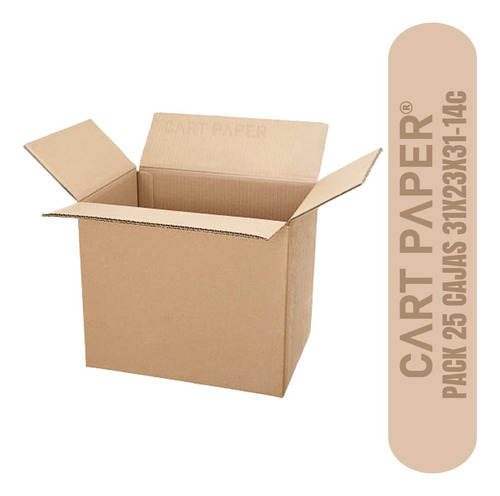 Cajas De Cartón 31x23x31 / Pack 25 Cajas / Cart Paper