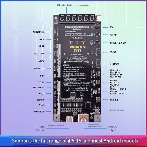 Placa De Activación De Batería Wemon C923 Para iPhone De 5 A