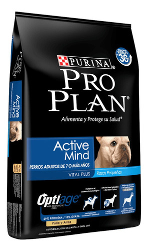 Imagen 5 de 5 de Proplan Active Mind 7+ Razas Pequeñas 7.5kg