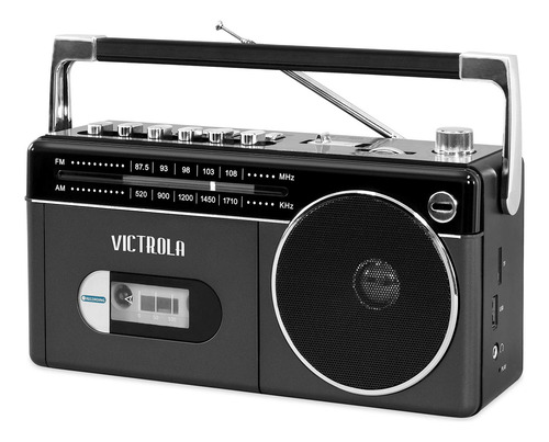 Victrola Mini Bluetooth Boombox With Cassette Player,