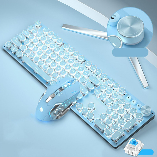 Kit Combinado De Teclado Con Retroiluminación C Azul